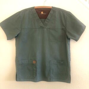 Carhartt Medical Mens Ripstop Multi-Pocket Short Sleeves Scrub Top Size S